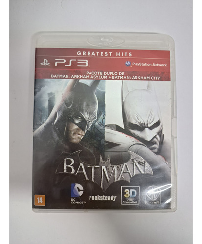 Batman Arkham Pacote Duplo Ps3 Mídia Física Completo Manuais