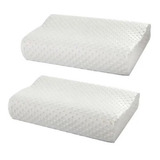 Pack X2 Almohada Ortopedica Almohada Cervical Memoria Latex