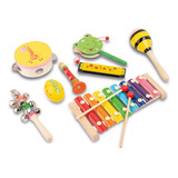 Instrumentos Musicales Percusión De Madera Para Niños 8pcs