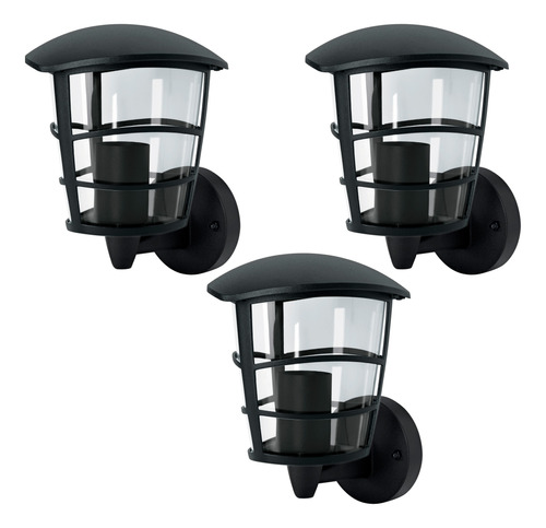 3 Arbotantes Tipo Farol Moderno Soportado P/exteriores 45092