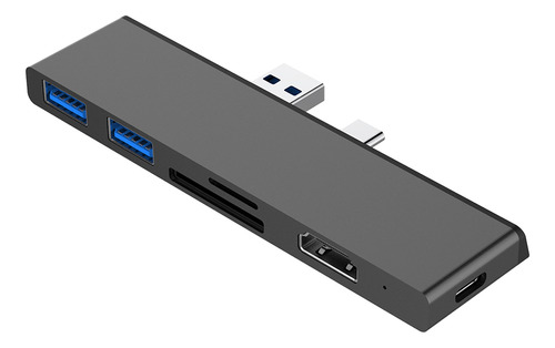 Hub Usb 3.0 Tipo-c 6 En 1 A Usb 3.0x2+sd+micro Sd+hd+tipo-c