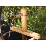 Fuente De Agua De Bambú Ajustable 30 Cm, Resistente A La Div