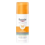 Protector Solar Eucerin Sun Face Oil Facial Mat Fps50+ 50ml.