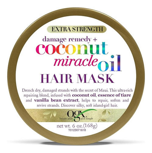 Ogx Tratamiento Capilar En Mascarilla Aceite De Coco 177 Ml