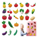 Pack 24 Imanes Refrigerador Decorativo  (frutas Y Verduras)