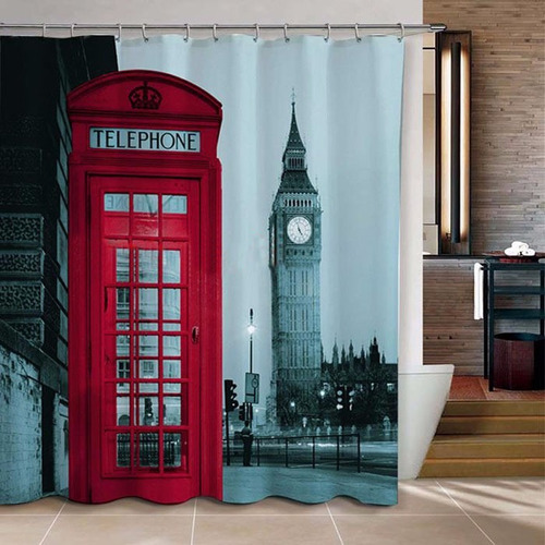 Cortina Baño Diseño Cabina Teléfono Londres 180x180 Cm