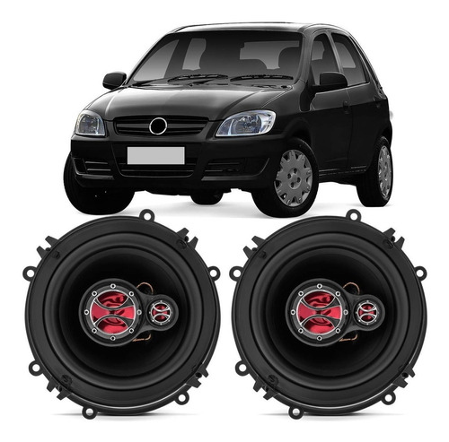 Alto Falante De Porta Foxer Triaxial 100w Rms Celta Prisma Cor Preto