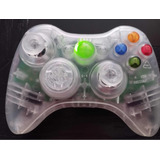 Control Xbox 360 Con Carcasa Transparente Placa Original.