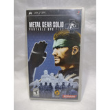 Metal Gear Solid Portable Ops Plus Para Psp 