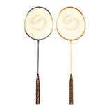 Set Badminton 2 Raquetas + 2 Plumas +funda En Slice Deportes