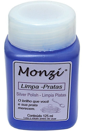 Limpa Prata Monzi 125 Ml Limpeza Grande Original Azul