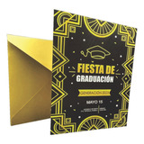 Invitación Graduación Con Sobre De Papel Personalizada 30 Pz