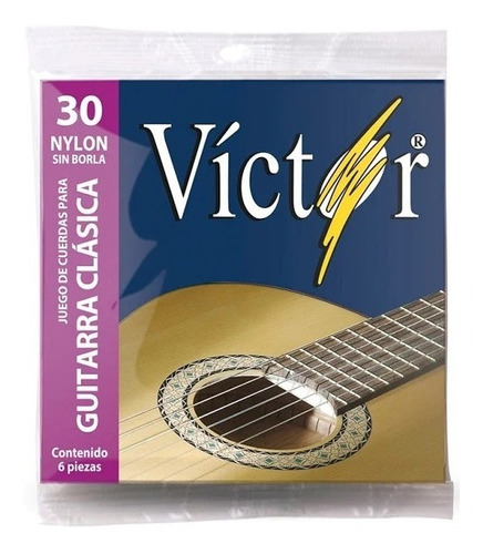 Cuerdas Para Guitarra Acústica, Clásica Victor Nylon