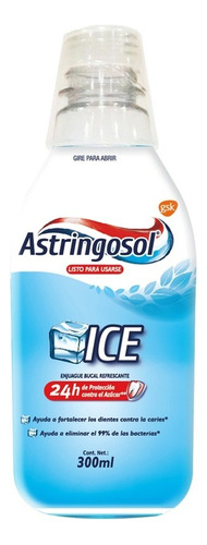 Enjuague Bucal Refrescante Astringosol Ice, 300ml