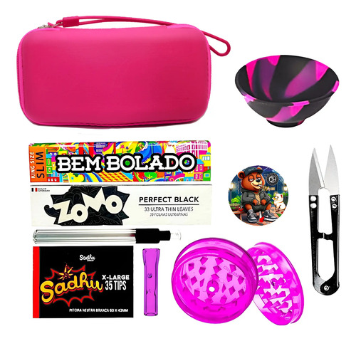 Kit Case Dichavador Fumo Slick De Silicone Cuia Seda Vidro | MercadoLivre