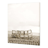 Cuadro Canvas Bastidor Sillas De Playa 97 X 97 Lfda  