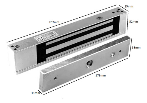 Fechadura Trava Eletromagnética Eletroímã Sobrepor Até 280kg