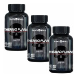 3x Thermo Flame 60 Tabs - Melhor Termogênico - Black Skull