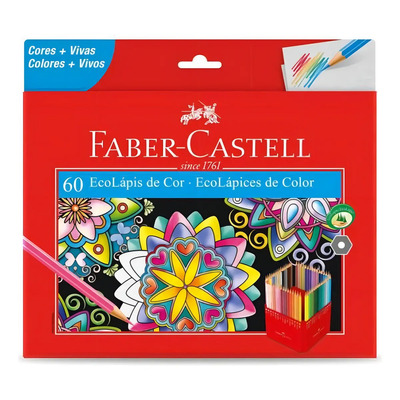 Lápices de colores Faber-Castell hexagonal con 60 piezas | Meses sin interés