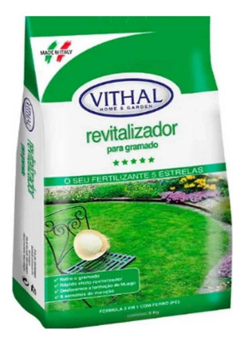 Fertilizante Revitalizador Para Gramado Vithal 5kg