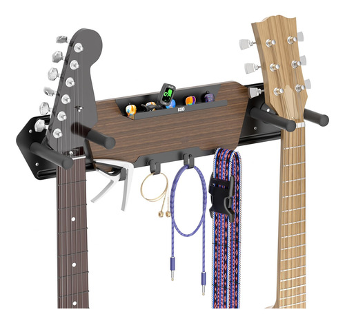 Kdd Soporte De Pared Para Guitarra Con 4 Perchas De Goma Ext