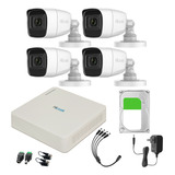 Hilook Kit 4 Camaras De Seguridad 2mp Con Audio Cctv + 500gb