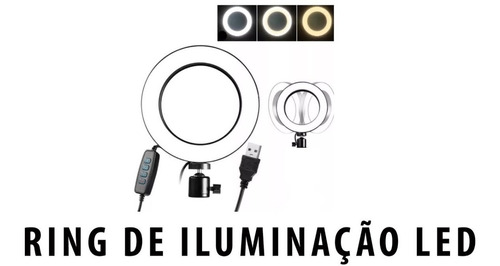 Luminária Led Ring Ligth Manicure Maquiagem Selfie Camera