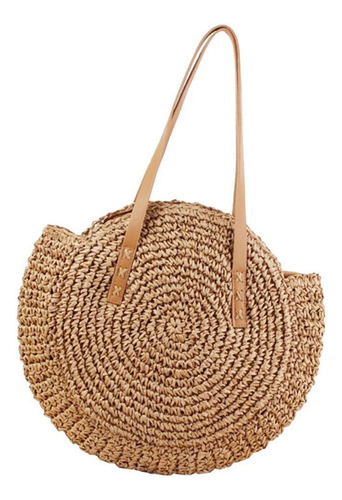 Zz Bolso De Paja De Moda Para Mujer Bolso Redondo De Playa