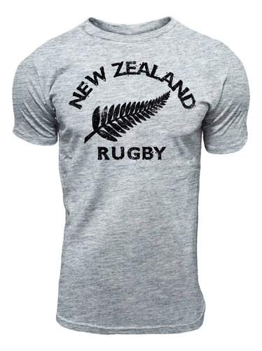 Remera Brickton New Zealand Rugby Gris Melange