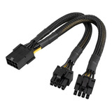 Pack X 2 Cable Splitter Pcie 8 A 2x 8 (6+2) Mallado Mineria