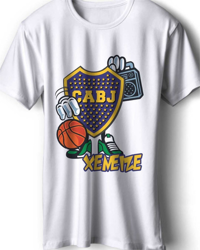 Remera Para Nenes Basquet Impreso Pecho Y Espalda