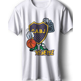 Remera Para Nenes Basquet Impreso Pecho Y Espalda