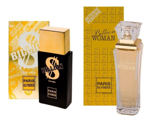 Kit Perfume Billion Fem + Billion Woman 100ml Paris Elysees