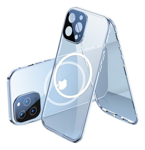 Funda Magnética De Cristal Hd De Doble Cara Para iPhone 14