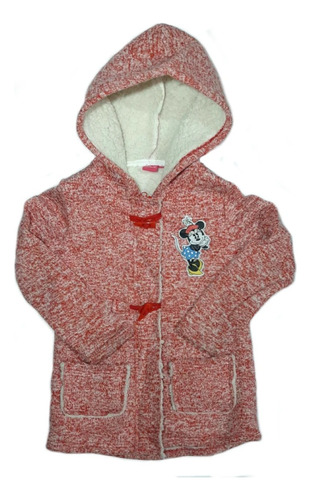 Poleron Chaqueta Abrigo Rojo Minnie Disney Niña Talla 8 - Usado