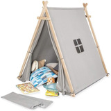 Tipi Casita Juegos Grande Tienda Teepee Gris Niño Bora