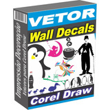 1.200 Artes P/ Decoração Vetor Parede Wall Decals Corel Draw