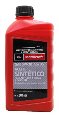 Synthetic Motor Oil Diesel And Gasoline 5w30 946ml Motorcraf