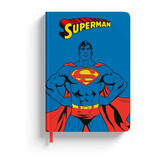 Libreta Superman Pasta Gruesa C/ Stickers Y Poster Color Comics