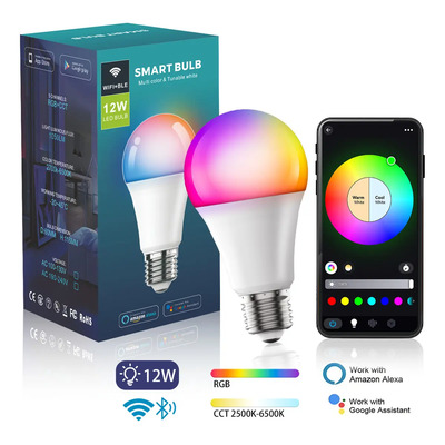 Focos Led 12w FYIUIN Wifi Inteligente Luz Led Para Alexa Rgbcw Luces E26 Focos , Control Remoto De Briturn App Y Control De Voz, Focos Inteligente Compatible Con Ios, Android, Alexa,google | MercadoLibre