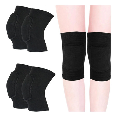 2 Par Rodilleras Deportivas Para Vóleibol Baloncesto O Baile Negro L Xl