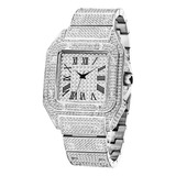 Reloj Hip Hop De Cuarzocon Diamantes De Lujo Unisex