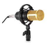 Kit Microfono Condensador Bm700 Youtuber Negro