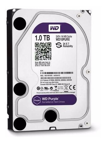 Disco Duro 1tb Western Digital Purpura Dvr Nuevo Original!!