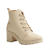 Bota Feminino Coturno Ramarim Tratorado Branco