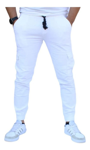 Jogger Cargo Gabardina Strech Para Hombre Pantalon Gales 