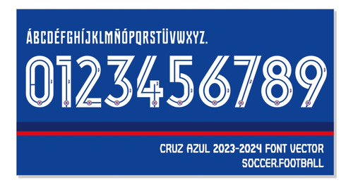 Tipografía Cruz Azul Font Vector 2023-2024 Archivo Ttf, Eps