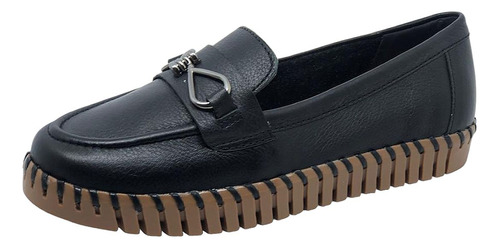 Sapato Mocassim Conforto Em Couro Slip On Bottero Com Fivela