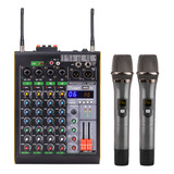 Mezclador De Audio Profesional De 4 Canales Con Bt