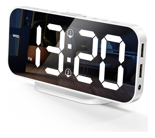 Edup Love Relojes Despertadores, Reloj Electrónico Con Espej